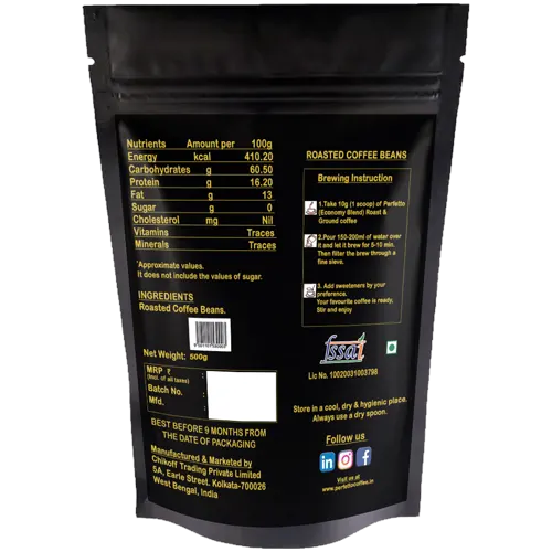 Economy Blend | Roast & Ground | Filter Coffee Pouch