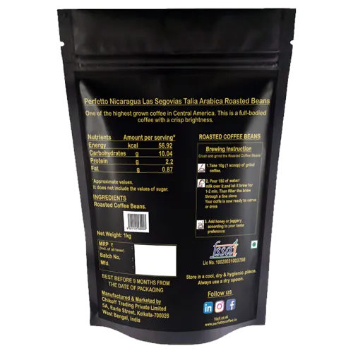 Nicaragua Las Segovias Talia Roasted Coffee Bean