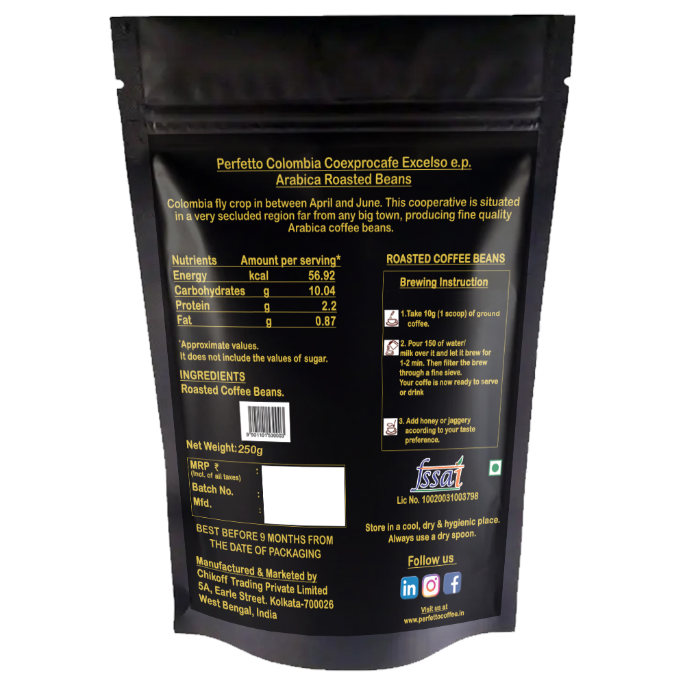 Colombia Coexprocafe Excelso Roast And Ground Coffee