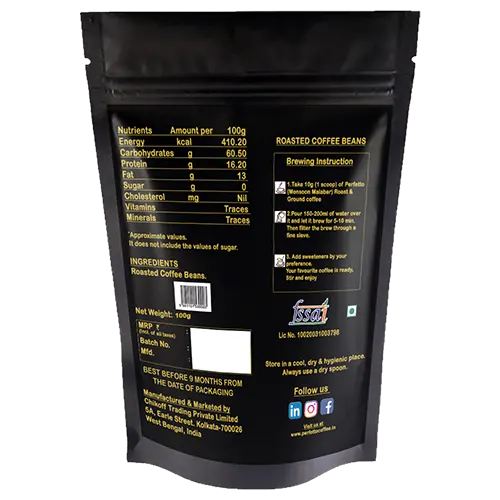 Monsoon Malabar | Roasted & Ground | Filter Coffee Pouch